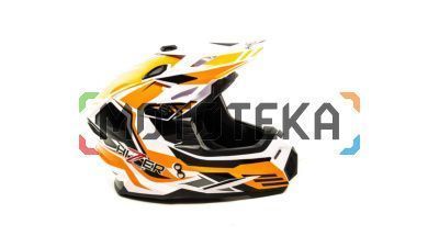 Шлем мото кроссовый HIZER (Хайзер) J6801 (XL) #7 neon yellow