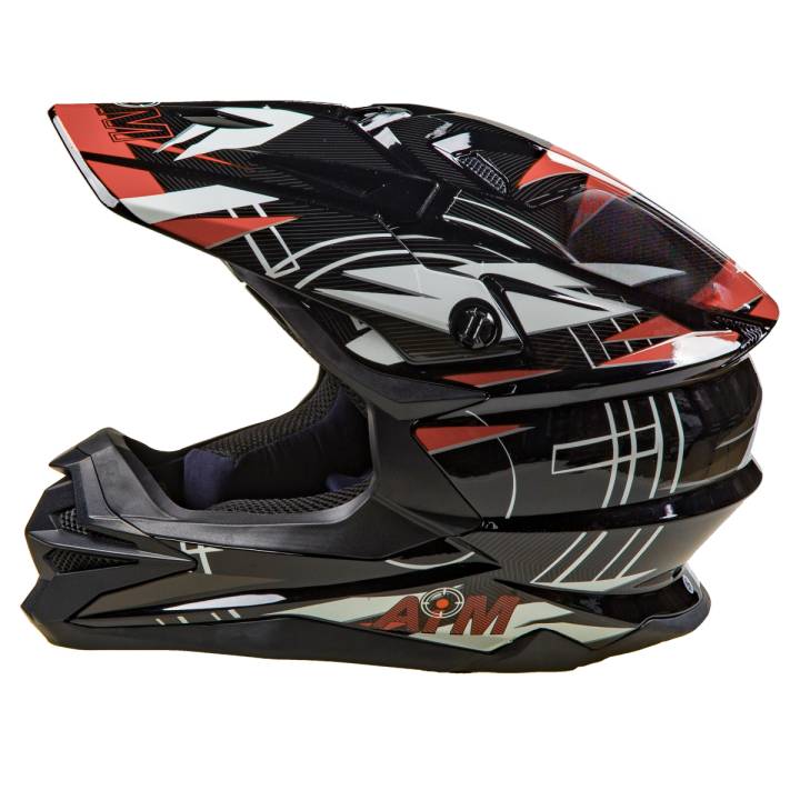 Шлем мото кроссовый AiM (Аим) JK803S Orange/Black XXXL