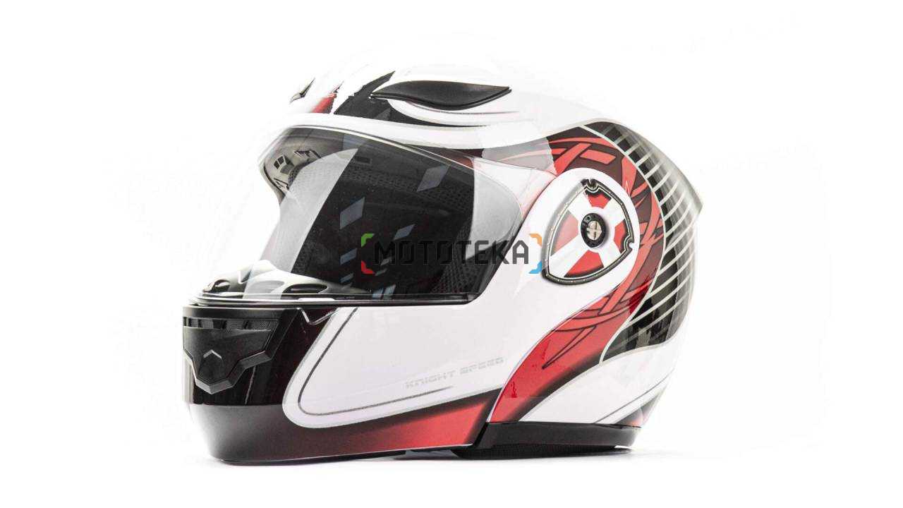 Шлем мото модуляр HIZER (Хайзер) 620 (XL) #2 white